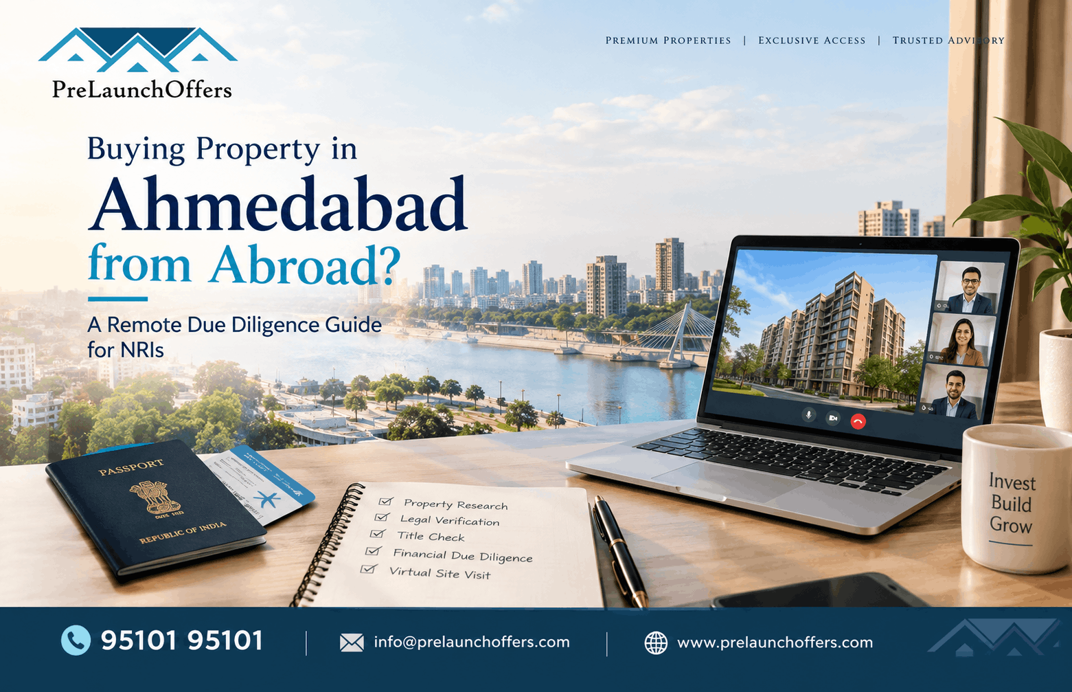 Buying Property in Ahmedabad from Abroad? A Remote Due Diligence Guide for NRIs