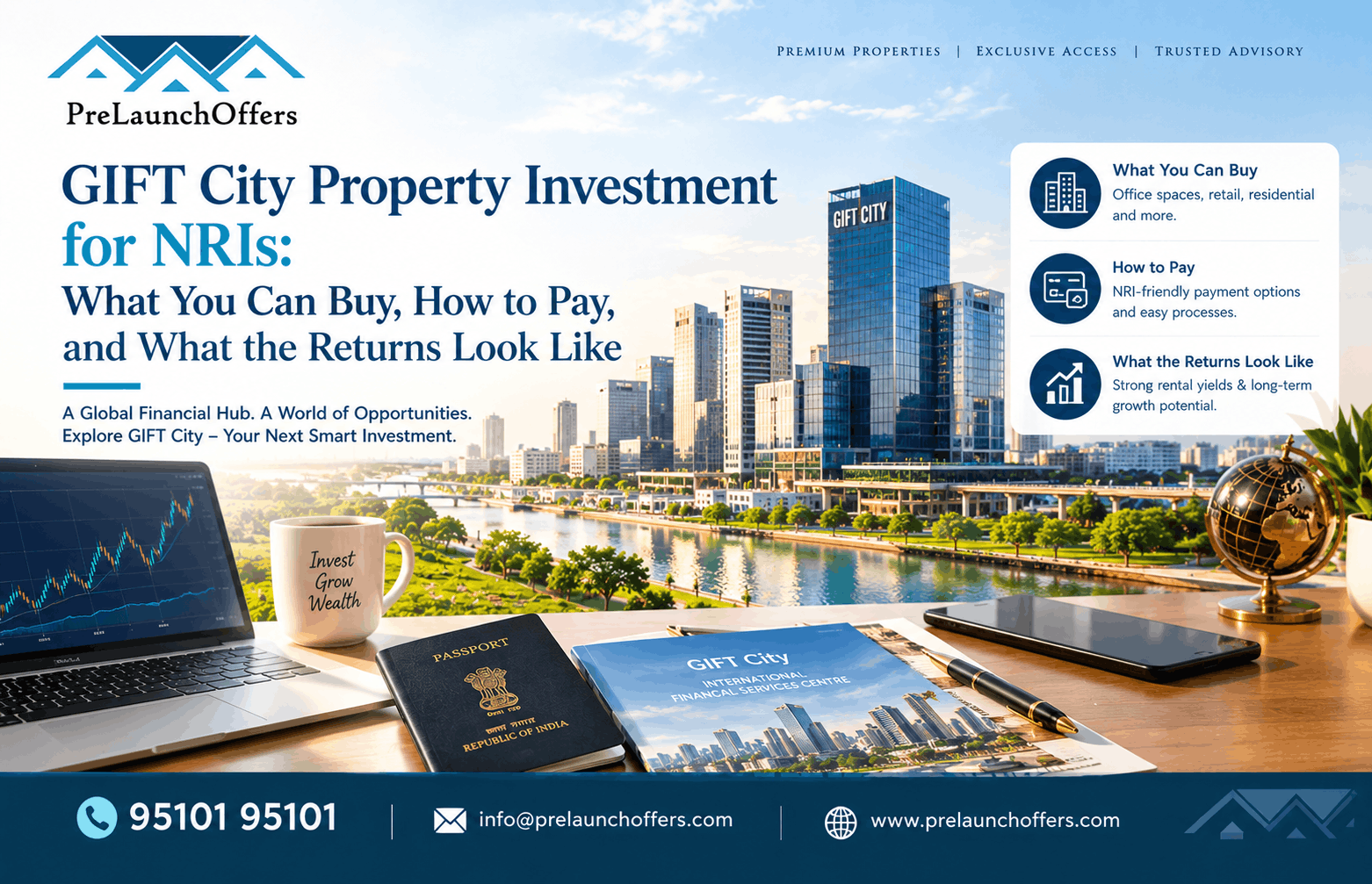 GIFT City Property Investment for NRIs: What You Can Buy, Pay & Expect in Returns
